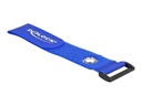 Delock Klettverschluss-Cinchkabelbinder - 28 cm - Blau (Packung mit 3)
