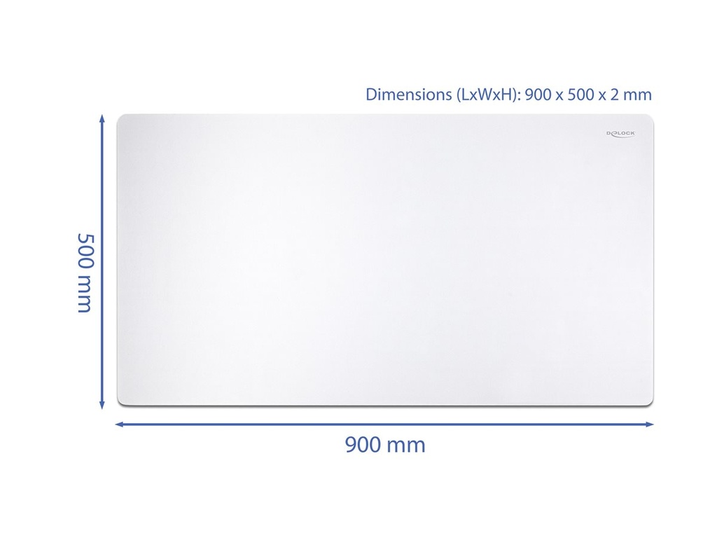 Delock Tastatur und Mauspad - 900 x 500 x 2 mm