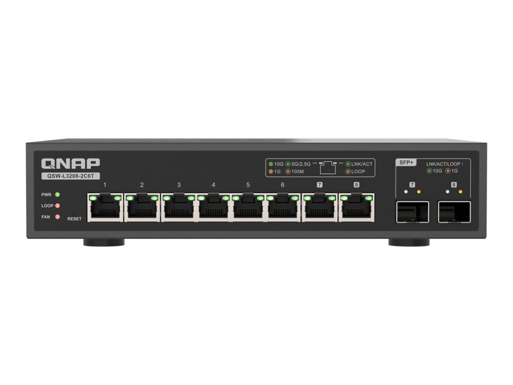 QNAP QSW-L3208-2C6T - Switch - managed - 2 x