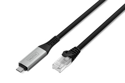 DIGITUS USB-C - RJ45 Ethernet Kabel, 1Gbit/s, 5m