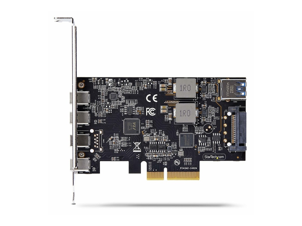 StarTech.com 5-Port USB PCIe Card, USB 3.2 10Gbps, PCI Express Card with 4x USB-C Ports, 1x USB-A Internal Port, USB PCIe Controller Card, Windows/macOS/Linux