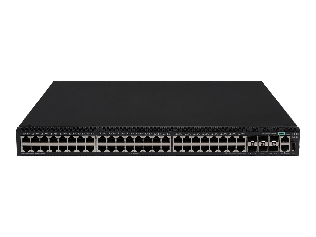 HPE Networking Comware 5150HI 48p 10M/100M/1G 6p SFP28 10G/25G Switch - Switch - L3 - managed - 48 x 10/100/1000Base-T + 6 x 10 Gigabit / 25 Gigabit SFP28 (uplink / stacking)