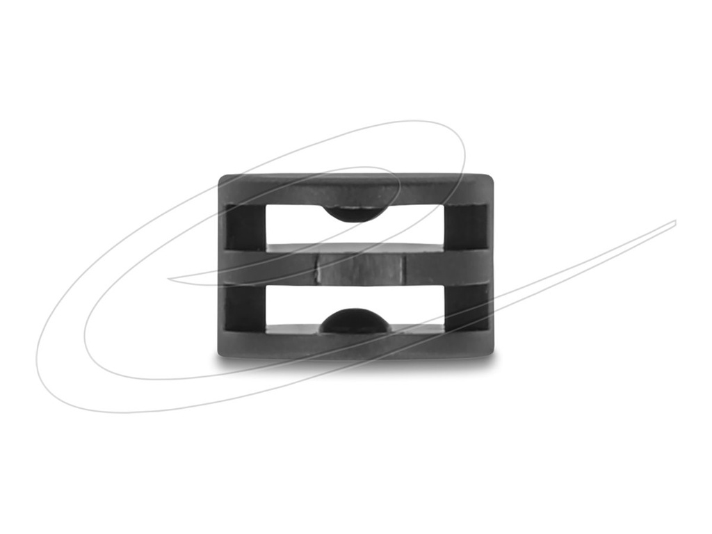 Delock Kabelbinder-Abstandshalter - 90° drehbar - Schwarz (Packung mit 100)