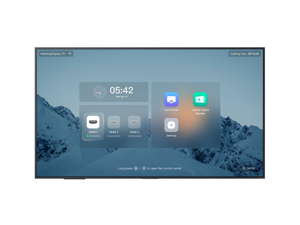 [1203691] Yealink MeetingDisplay 75 - 190 cm (75") Diagonalklasse LCD-Display mit LED-Hintergrundbeleuchtung - interaktiv - Android - 4K UHD (2160p)
