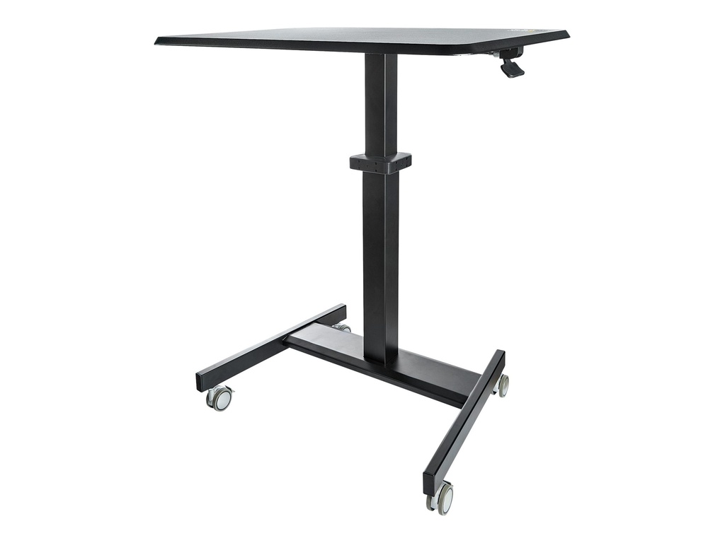 StarTech.com Höhenverstellbarer Schreibtisch - Sit Stand Workstation - Ergonomischer Stehpult mit Rollen - One-Touch-Lift für Lehrer/Schüler (STSCART2)
