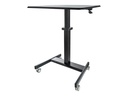 StarTech.com Höhenverstellbarer Schreibtisch - Sit Stand Workstation - Ergonomischer Stehpult mit Rollen - One-Touch-Lift für Lehrer/Schüler (STSCART2)