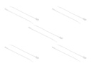 Delock Cable Tie with Fastening Eyelet - Kabelbinder - 20 cm - weiß (Packung mit 10)