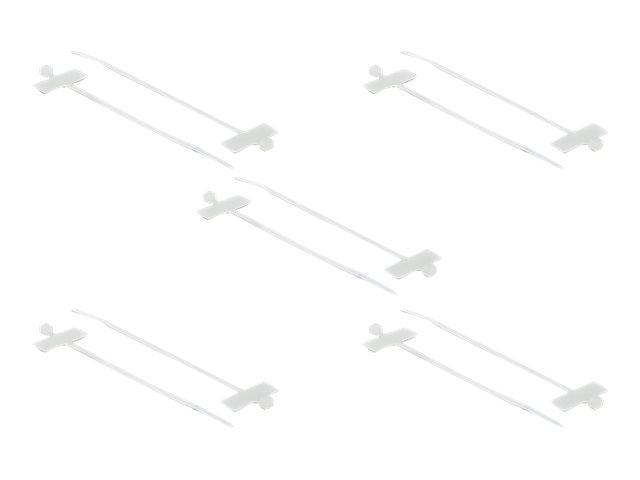 Delock Cable Tie with Label Tap - Kabelbinder - 10 cm - weiß (Packung mit 10)