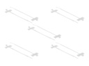 Delock Cable Tie with Label Tap - Kabelbinder - 20 cm - weiß (Packung mit 10)