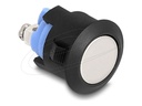 Delock Drücktaster - installation 16 mm, 2 x screw terminal, actuator flat, plastic snap in assembly