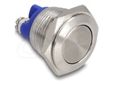 Delock Drücktaster - for installation 16 mm, 2 x screw terminal, actuator flat