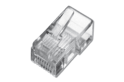 DIGITUS Modularstecker für Rundkabel, ungeschirmt, 100 Stk.