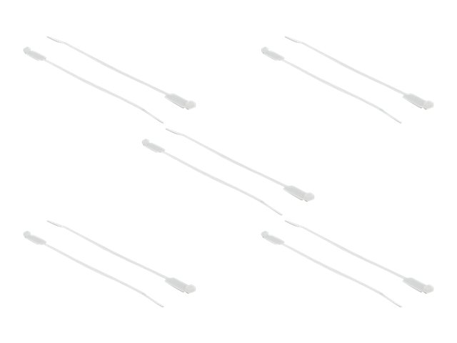 Delock Cable Tie with Label Tap - Kabelbinder - 27 cm - weiß (Packung mit 10)