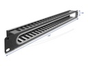 Delock Kabelmanagement-Panel - Schwarz, RAL 9005 - 1U - 48.3 cm (19")