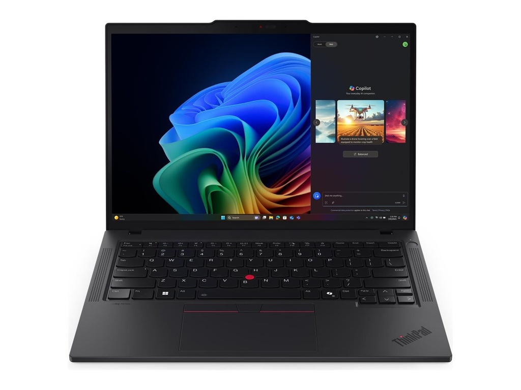 Lenovo ThinkPad T14 Gen 6 21QG - 180°-Scharnierdesign - Intel Core Ultra 5 228V / 2.1 GHz - Win 11 Pro - Arc Graphics 130V - 32 GB RAM - 1 TB SSD TCG Opal Encryption 2, NVMe, Performance - 35.6 cm (14")