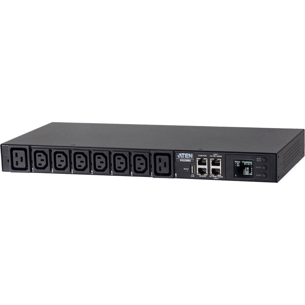 ATEN PG series PG5308 - Stromverteilungseinheit (Rack / einbaufähig) - 30 A/32 A, gemessen, Eco