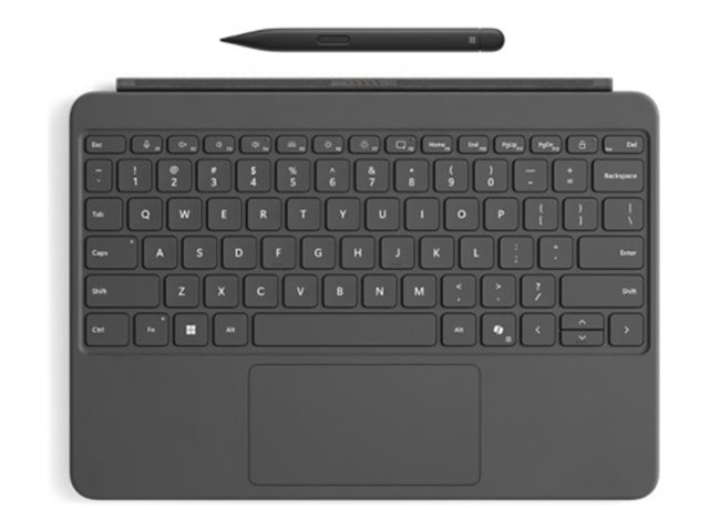 [EP2-33114] Microsoft Surface Pro Keyboard - 12-inch - Tastatur - mit Touchpad, Beschleunigungsmesser - hinterleuchtet - magnetische Dockingstation - QWERTZ - Deutsch - Slate - 70 % Verpackung aus recyceltem Papier - mit Slim Pen - für Surface Pro for Business (12-inch)