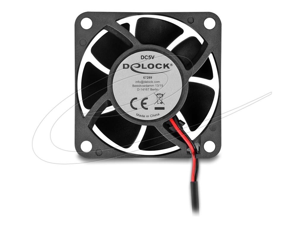 Delock Gehäuselüfter - axial - 60 mm - Schwarz