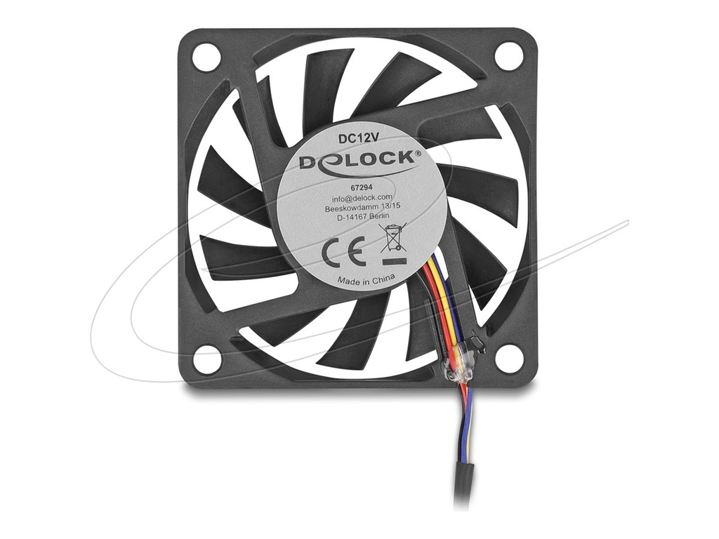 Delock Gehäuselüfter - axial - 60 mm - Schwarz