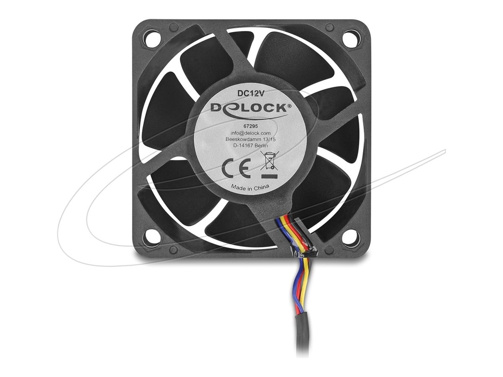 Delock Gehäuselüfter - axial - 60 mm - Schwarz