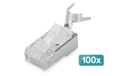 DIGITUS Modularstecker für Rundkabel, CAT 6A, geschirmt - 100 Stk.