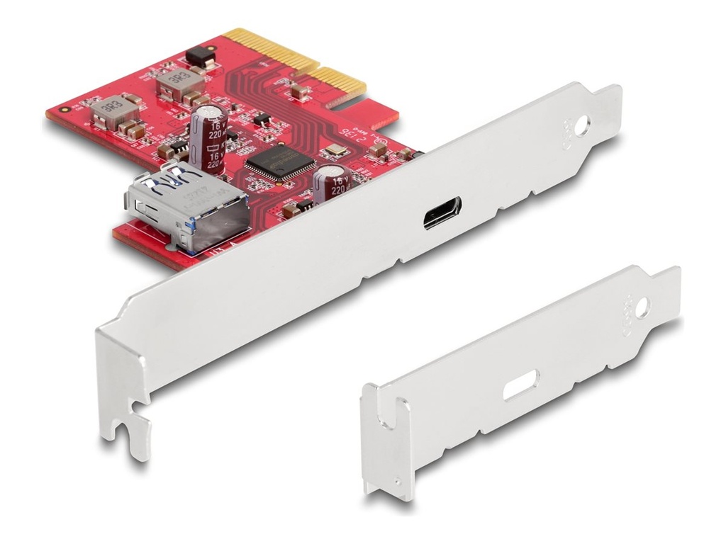 Delock PCI Express x4 Karte zu 1 x extern USB Type-C Buchse+ 1 intern - Controller