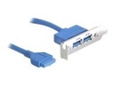 Delock Slot bracket - USB-Konsole - 19-poliger USB 3.0 Kopf (W)