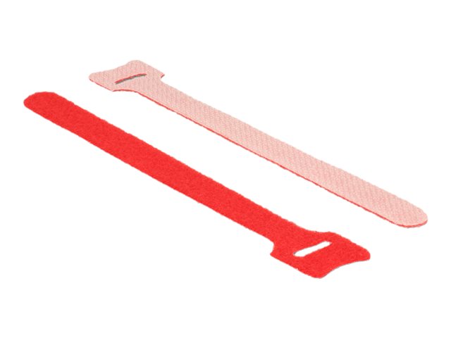 Delock Kabelbinder - 15 cm - Rot (Packung mit