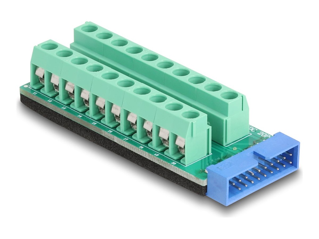 Delock USB-Adapter - 20-polige Klemmleiste zu 19-polige USB-Stiftleiste (M)