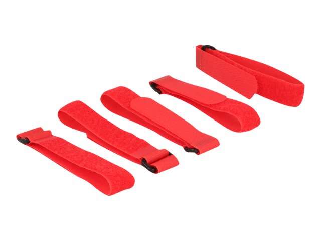 Delock Klettverschluss - 30 cm - Rot (Packung