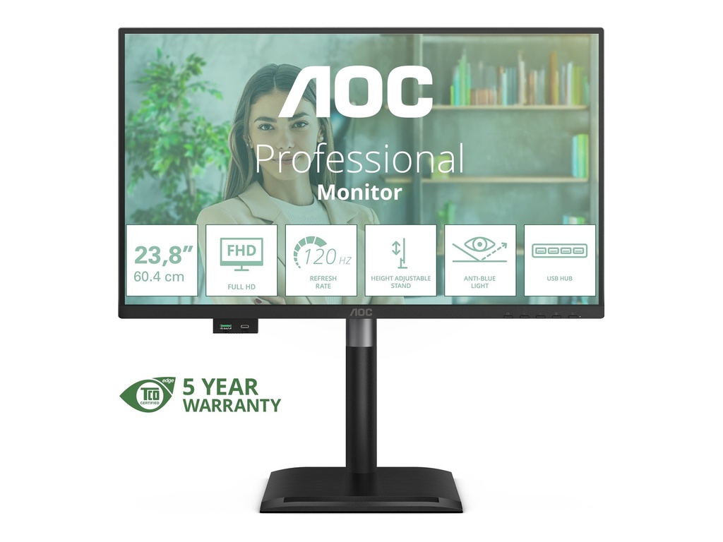 [24P4U] AOC 24P4U - LED-Monitor - 61 cm (24") - 1920 x 1080 Full HD (1080p)