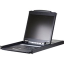 ATEN PS/2-USB VGA Single Rail LCD KVM Switch-German Keyboard - KVM-Umschalter - 16-Port