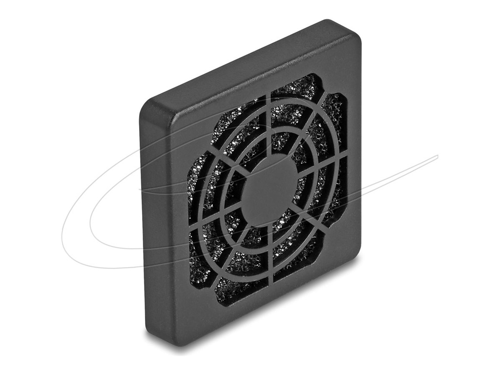 [67309] Delock Fan-Grill - mit Staubfilter - Schwarz