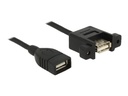 Delock USB-Kabel - USB (W) zu USB (W) Paneel