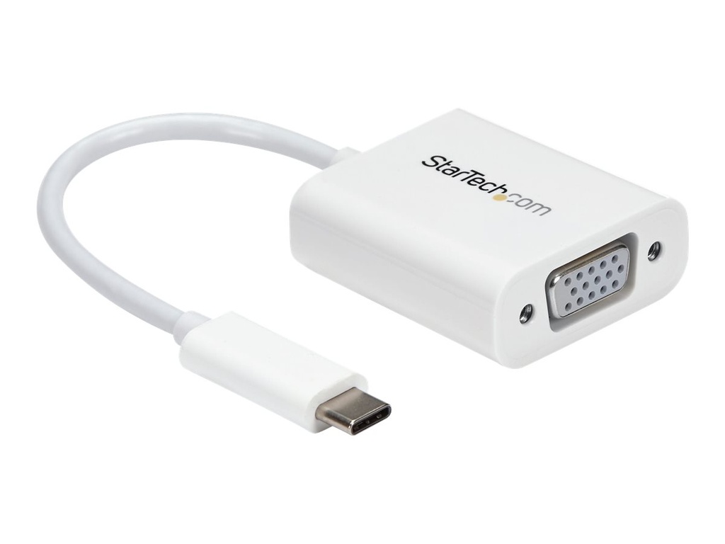 StarTech.com USB-C auf VGA Adapter - USB Typ-C zu VGA Video Konverter - Weiß - USB/VGA-Adapter - USB-C (M)