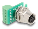 Delock Netzwerkadapter - M12-A 4-polig (W)