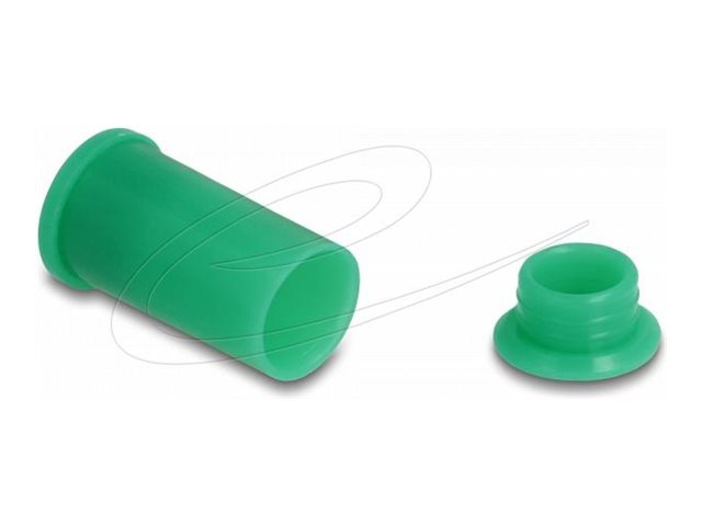 Delock Staubschutz für Anschluss - für solar männliche und weibliche Stecker, Silikon, 2-teilig - grün (Packung mit 10)