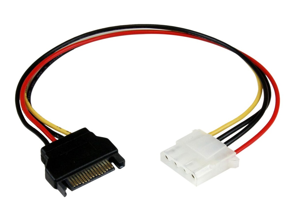 StarTech.com 30cm SATA auf Molex LP4 Stromadapter - Bu/St - Serial ATA zu 4pin Stromkabel Adapter - Netzteil - interne Stromversorgung, 4-polig (W)