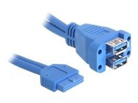 Delock USB 3.0 Pin Header - USB-Kabel intern auf extern - 19-poliger USB 3.0 Kopf (W)