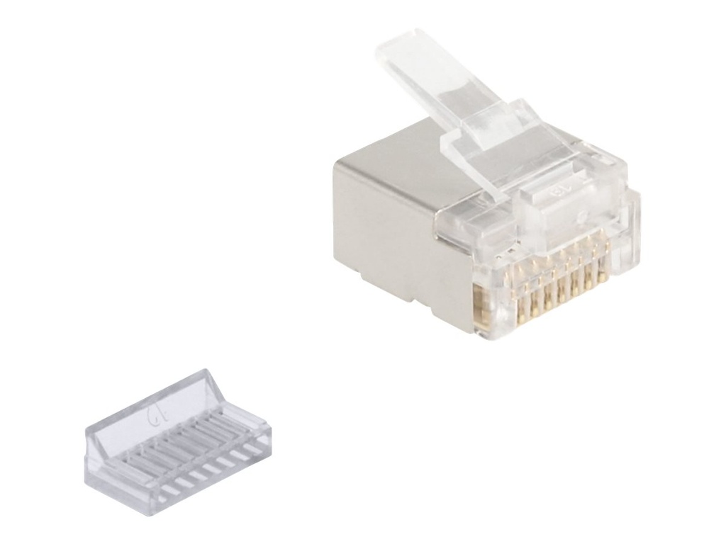 Delock Netzwerkanschluss - RJ-45 (M) - U/FTP - CAT 6a (Packung mit 100)