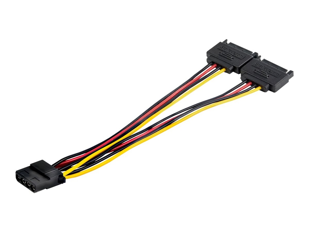 StarTech.com StarTech SATA auf 4-pin Molex Y-Kabel (15cm, dual SATA Stromkabel, 4-pol Splitter, PVC) - Netzteil - SATA-Stromstecker (M)