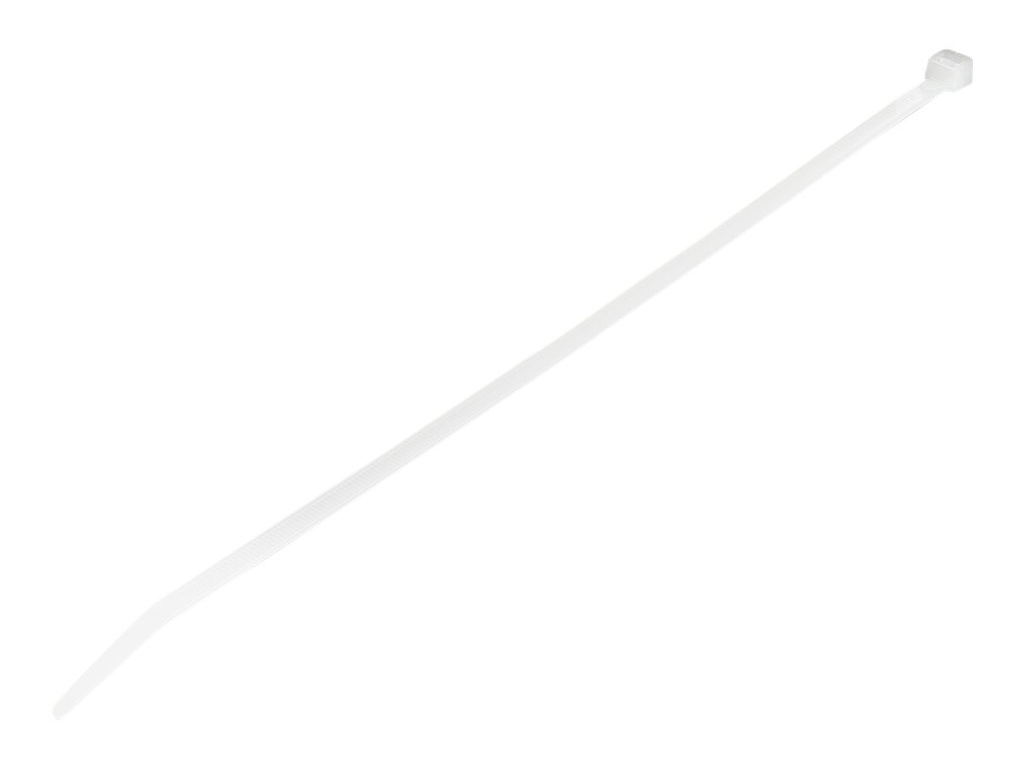 StarTech.com Kabelbinder 254x4 mm, gebogene Spitze, weiß, 1000 Stück - Kabelbinder - 25.4 cm - weiß - TAA-konform (Packung mit 1000)