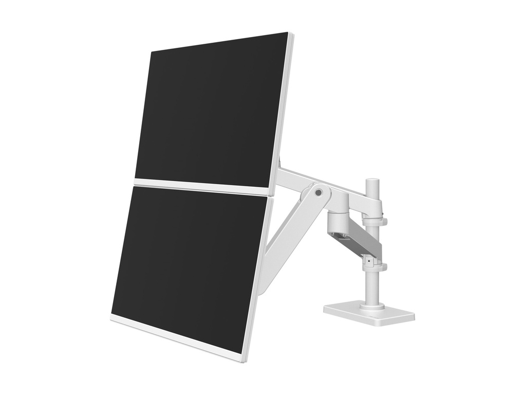 [45-710-290] Ergotron LX Pro - Befestigungskit (Doppelarm) - für 2 LCD-Displays - Lochplatte-Montage - Aluminium - weiß - Bildschirmgröße: bis zu 61 cm (bis zu 24 Zoll)