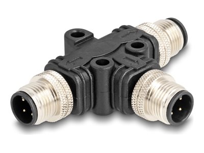 Delock Netzwerk-Splitter - M12-A 4-polig (M)