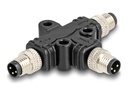 Delock Netzwerk-Splitter - 3-poliger M8 (M)