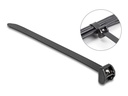 Delock Kabelbinder - mit Metalllasche - 20.3 cm - Schwarz (Packung mit 10)