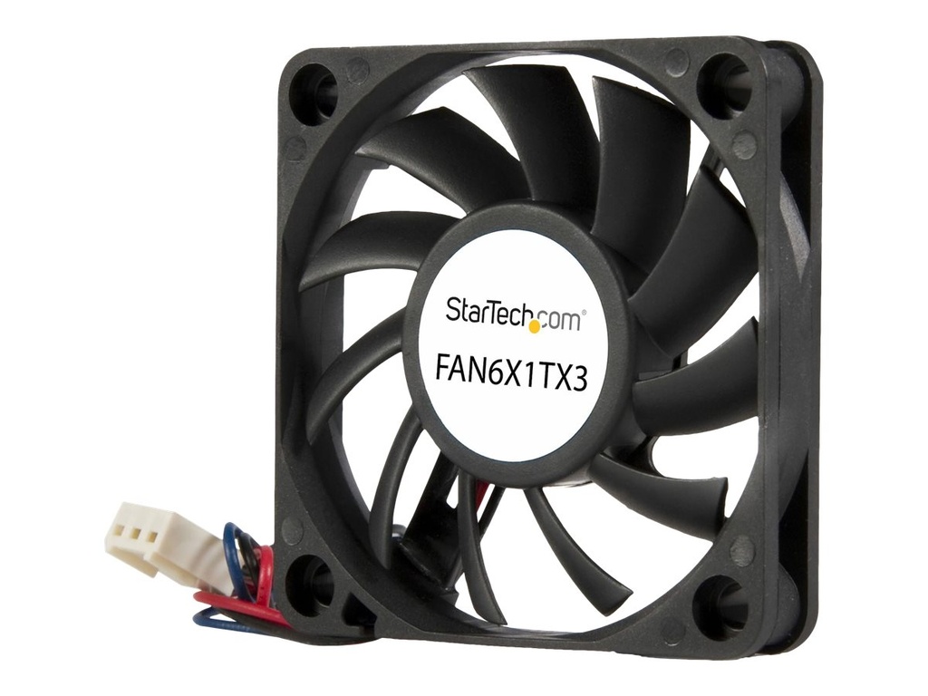 StarTech.com 60mm Gehäuselüfter - Lüfter 6cm für PC Gehäuse mit 3-pin Molex Stecker (60mmx60mmx10mm)