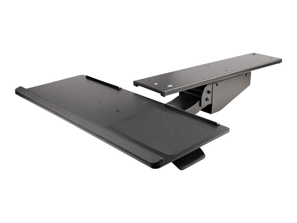 StarTech.com Tastaturablage - Höhenverstellbare Tastatur und Mausablage, 25 x 66 cm - Ergonomische Schreibtisch/Computer Tastaturablage mit Mauspad & Handgelenkauflage - Kipp/Drehfunktion (KBTRAYADJ2)