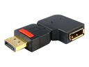 Delock Adapter Displayport male > Displayport female angled left - DisplayPort-Adapter - DisplayPort (W)