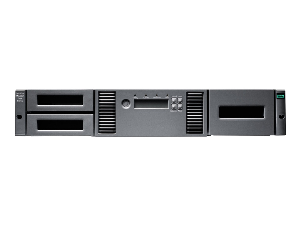 [P84149-B25] HPE Storage MSL2024 - Bandbibliothek - 432 TB / 1.08 PB - Steckplätze: 24 - LTO Ultrium (18 TB / 45 TB)